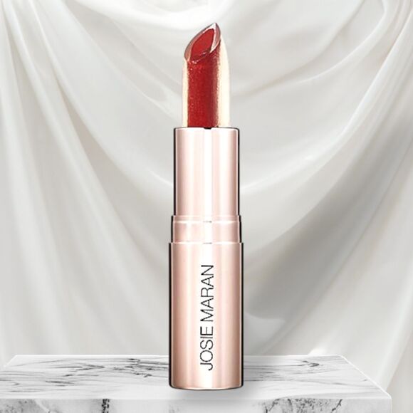 Discontinued JOSIE MARAN Argan Love Your Lips Hydrating Lipstick SPIRITED RED - Picture 2 of 6